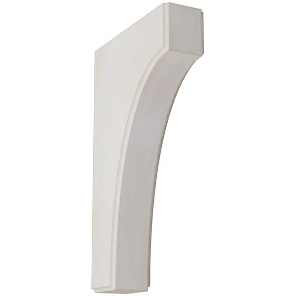 Ekena Millwork 1 3/4"W x 6"D x 10"H Clarksville Wood Vintage Decor Bracket, Chalk Dust White BKTWD02X06X10CVWH - main